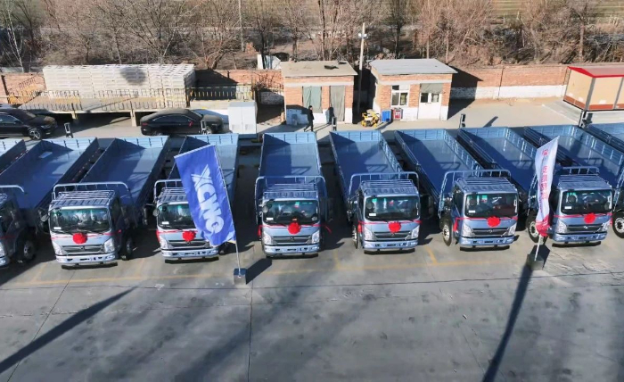 PT视讯轻卡新能源运输车批量交付山东客户