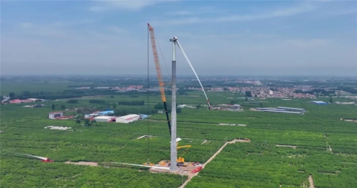 “全球第一吊”再临燕赵！166米，XCA4000助力华北绿电